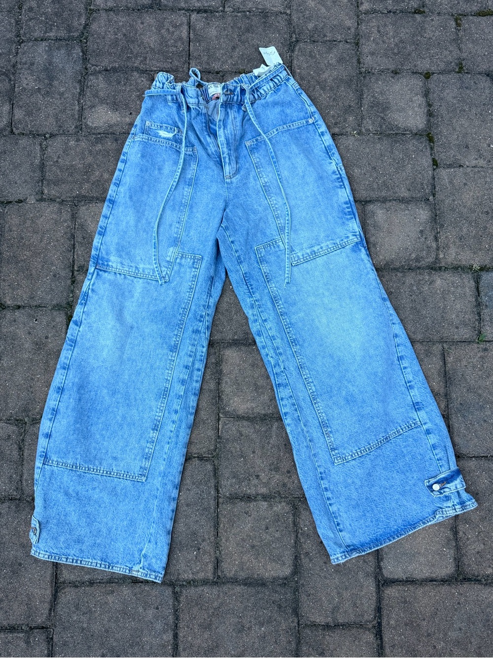 NWT Free People Crvy Outlaw Mid-rise Wideleg Jeans